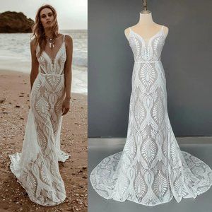 Boho Lace Wedding Dress